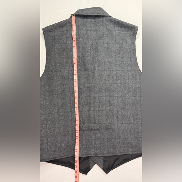 Red Sky Charcoal Wool Blend Vest Button Front Size Large - Picture 6 of 6